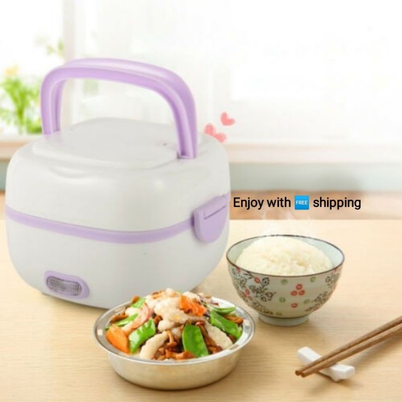Multi function Stainless Steel Electric Mini Rice Cooker Lunch Box