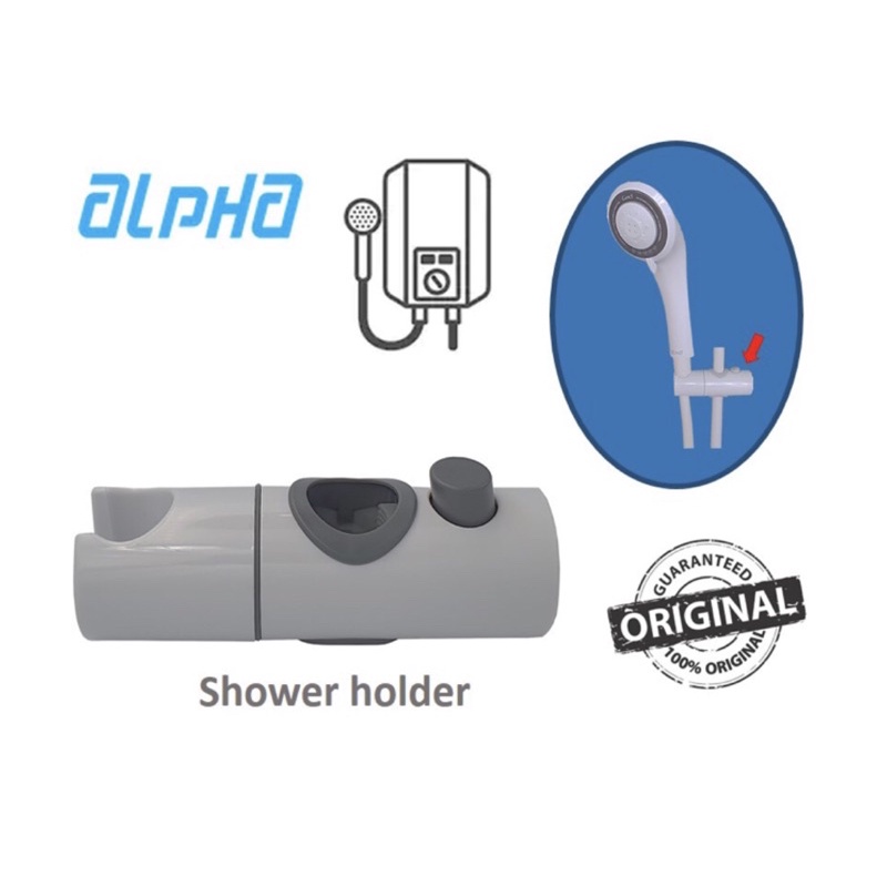 Alpha Water Heater Shower Holder 22mm(White / Chrome) Shopee Malaysia