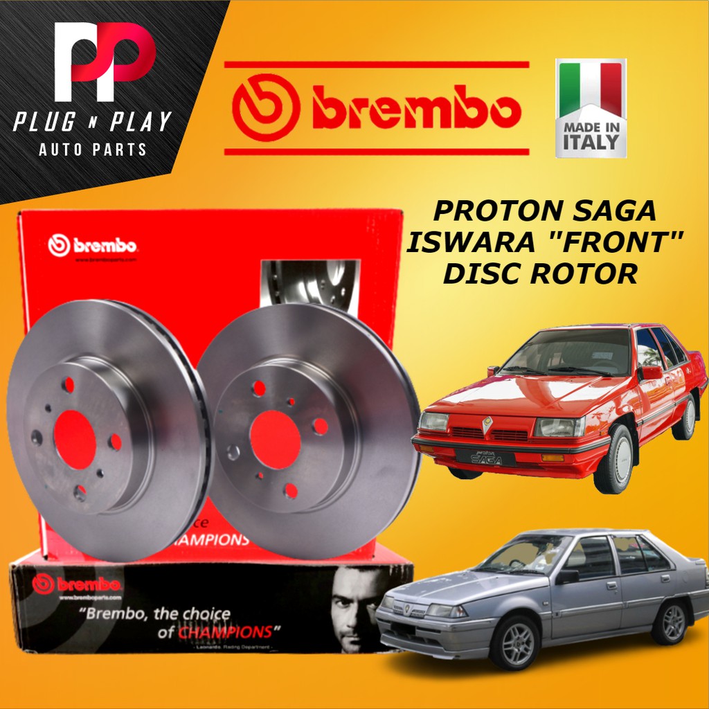 BREMBO DISC ROTOR & BRAKE PAD PROTON SAGA ISWARA 12V FRONT (DEPAN