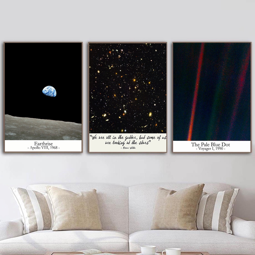 Looking At The Stars Quote Poster Astronomy The Pale Blue Dot Wall Art
