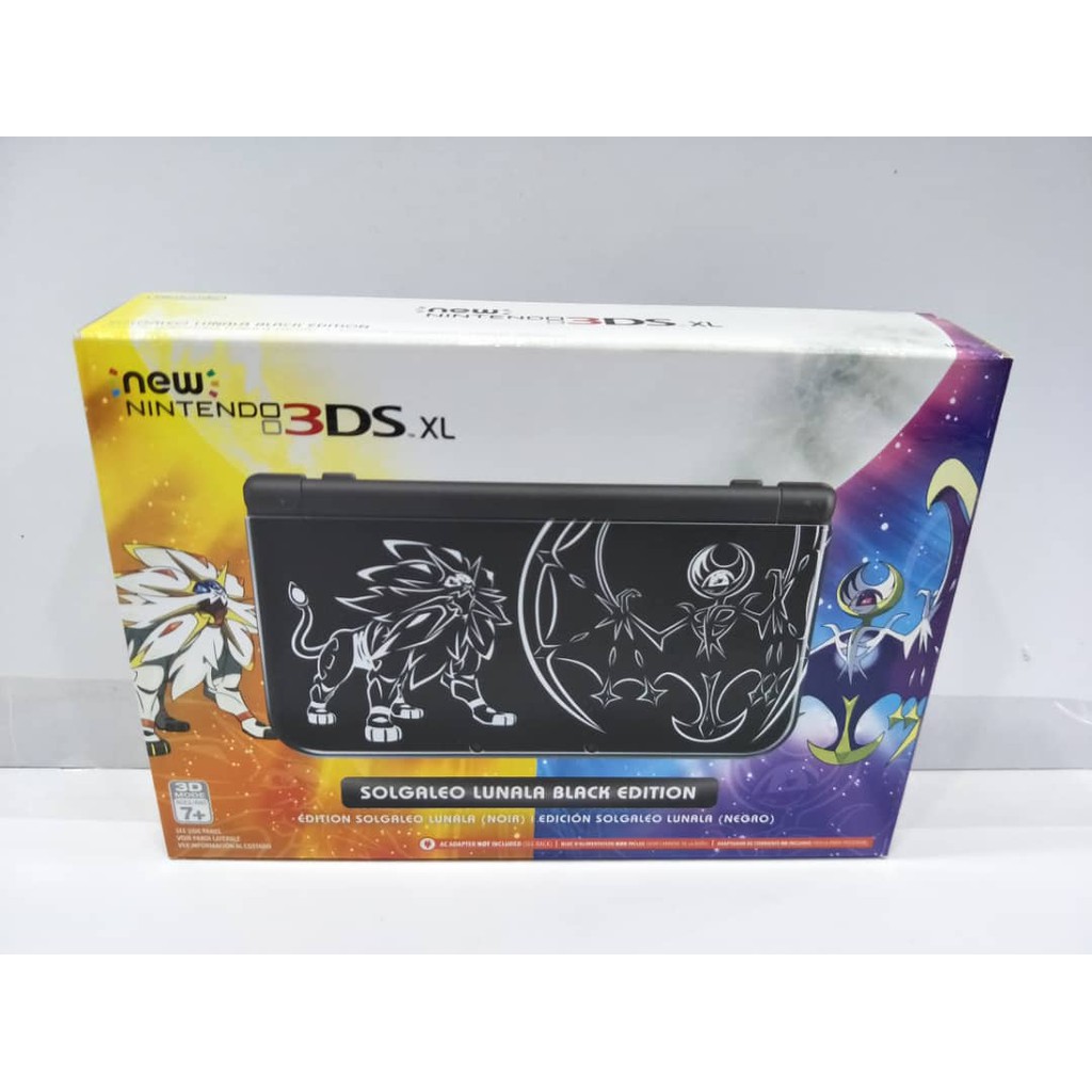 Nintendo New 3DS XL Pokemon Solgaleo Lunala Black Limited Edition