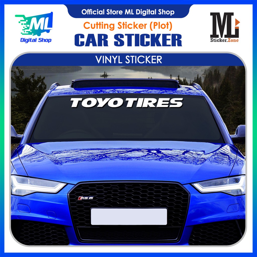 TOYO TIRES Logo Vinyl Sticker for car windshield Shopee Malaysia