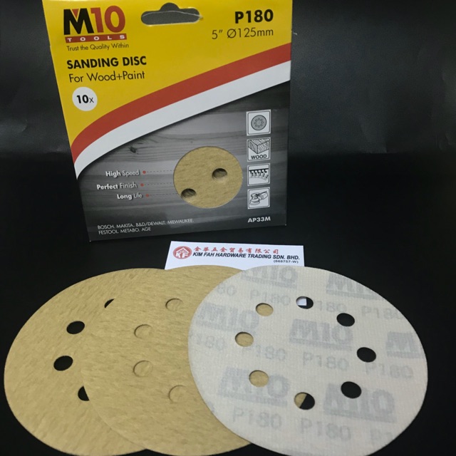 M10 Sanding Disc 5” & Velcro Sanding Disc 5” & Sanding Pad 5” Shopee