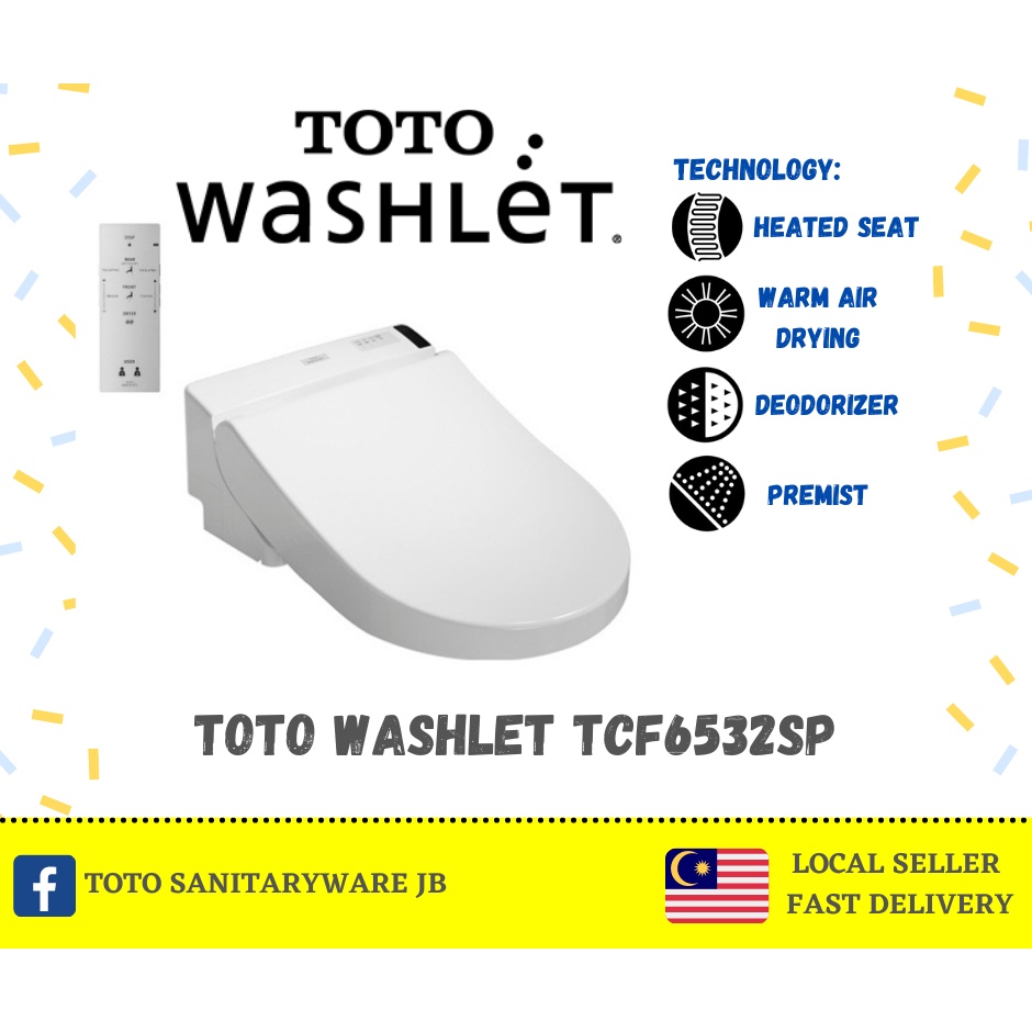 [FOR JB AREA CUSTOMER] TOTO Washlet Dshape Model TCF6532SP Shopee