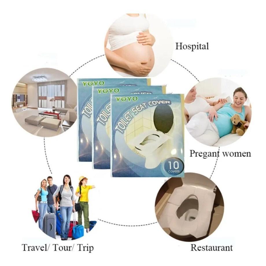 🇲🇾💥 Travel Pack Paper Toilet Bowl Seat Covers Flushable Toilet Seat