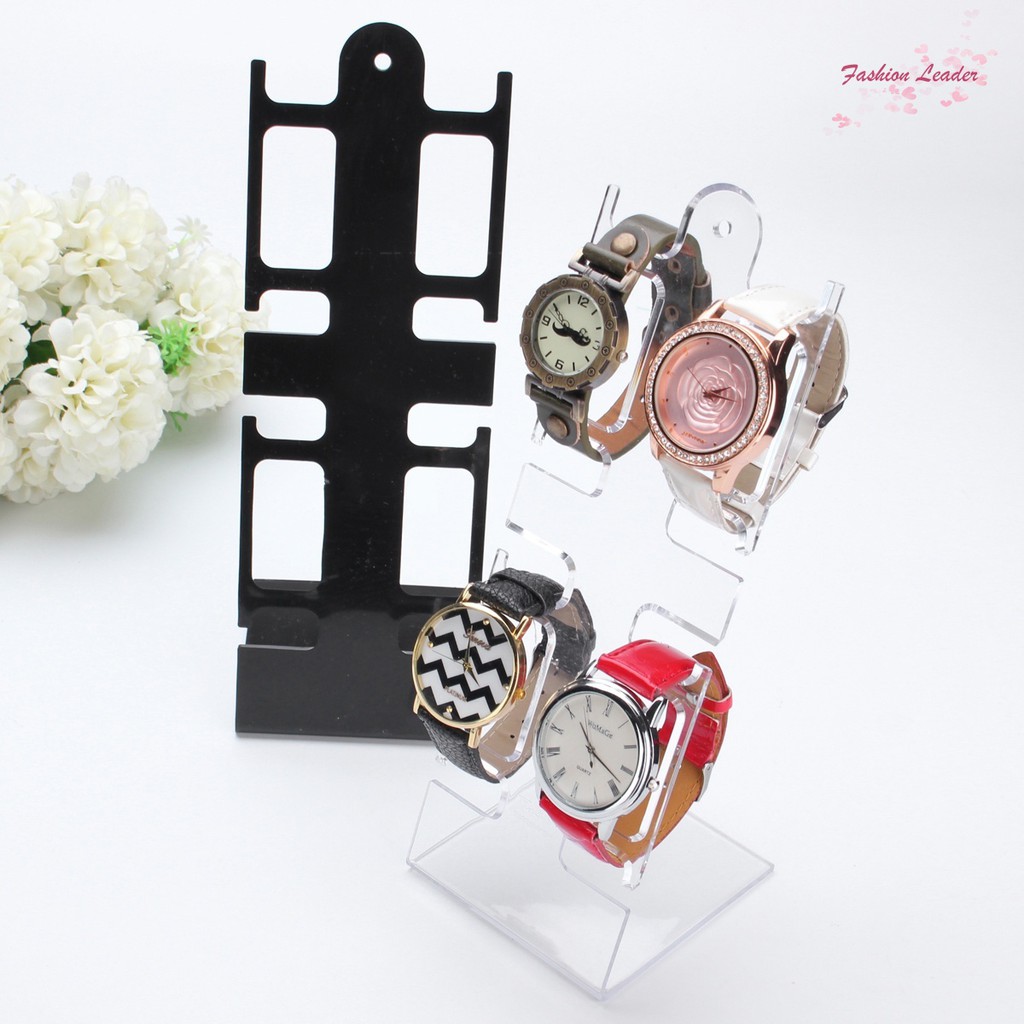 FL Wristwatchshowcase 4 Rack Black Clear Wrist Watch Display Retail
