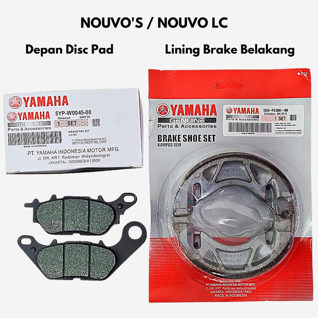 YAMAHA BRAKE PAD BRAK LINING DISC PAD LAGENDA LC 135 Y15 Y16 125ZR