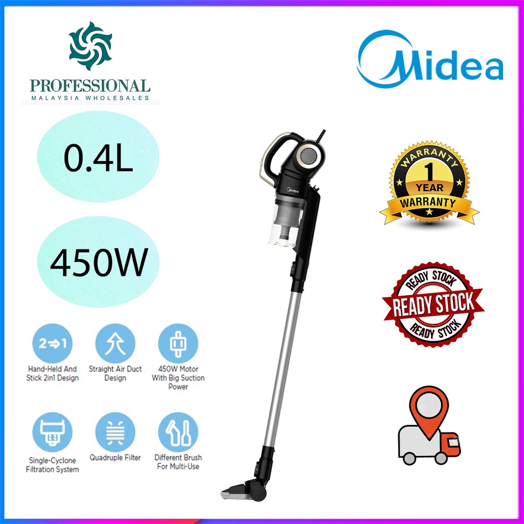 Midea 450W 2In1 Design MVC16P HandHeld & Stick Type Vacuum