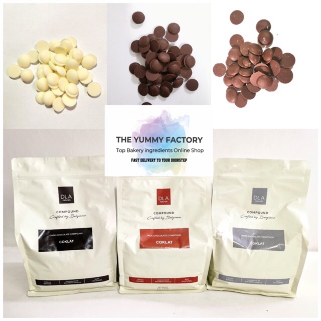 DLA Milk chocolate compound/white chocolate compound coklat 2kg