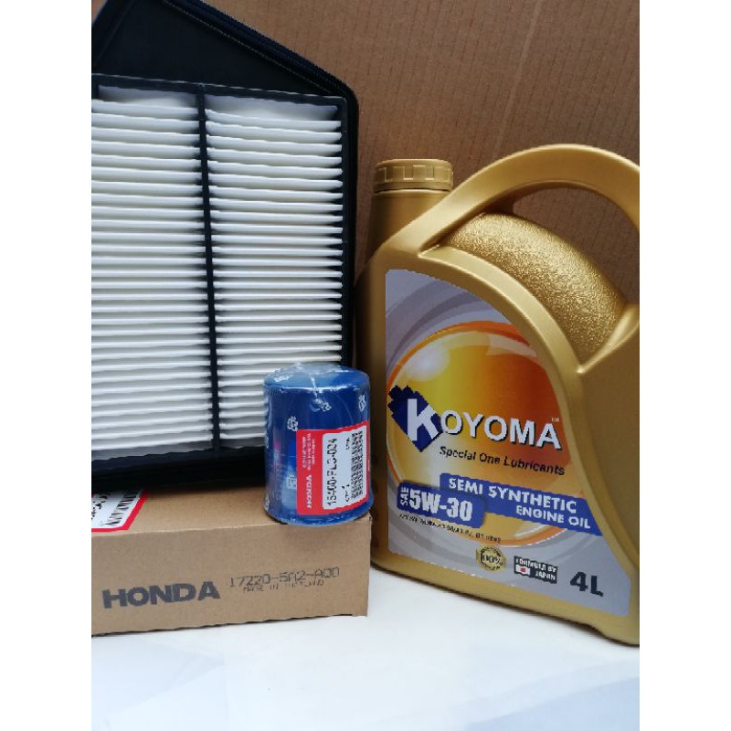 HONDA ACCORD T2A 2.4 AIR FILTER + OIL FILTER + KOYOMA 5W30 SEMI
