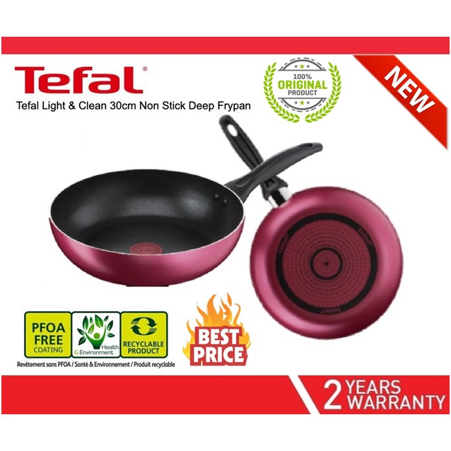 🔥 SPECIAL OFFER 🔥 TEFAL Light & Clean 30cm Non Stick Deep Fry Pan