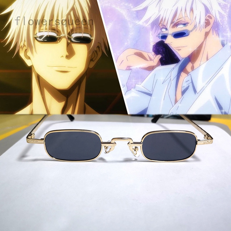 flowersqueen Gojo Satoru Cosplay Glasses Eyewear Jujutsu Kaisen Black