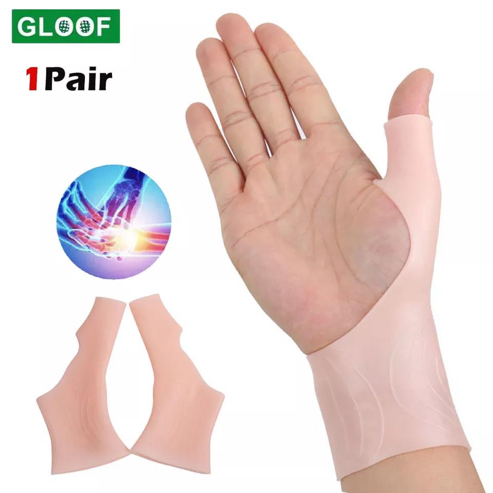 Golfer Silicone Gel Thumb Wrist Carpal Tunnel Support Therapy Gloves