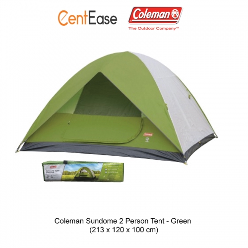 Coleman Sundome 2 Person Tent Green (213 x 120 x 100 cm) Shopee