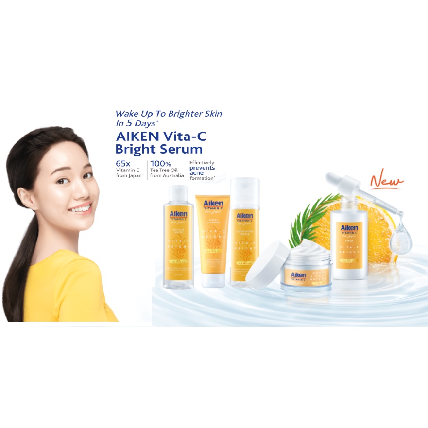 AIKEN VITAMIN C VITAC 30ml Brightening Serum 40g Moisturiser 50ml