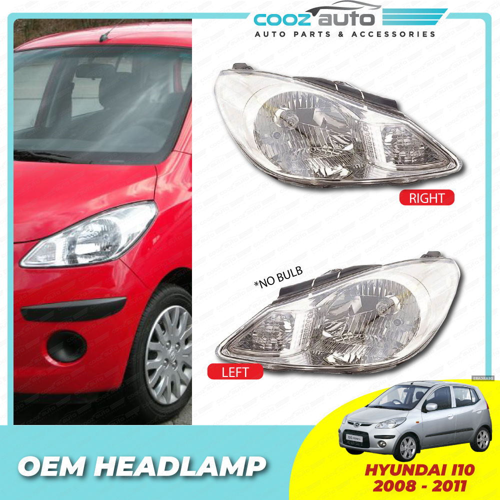Hyundai i10 2008 2011 Front HeadLamp Head Lamp Light (No Bulb