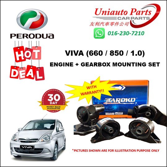 PERODUA VIVA ENGINE + GEARBOX MOUNTING SET (3PCS) Shopee Malaysia