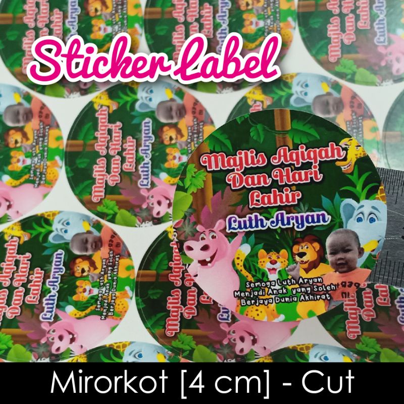 Sticker Label 4cm (Bulat / Petak) Shopee Malaysia