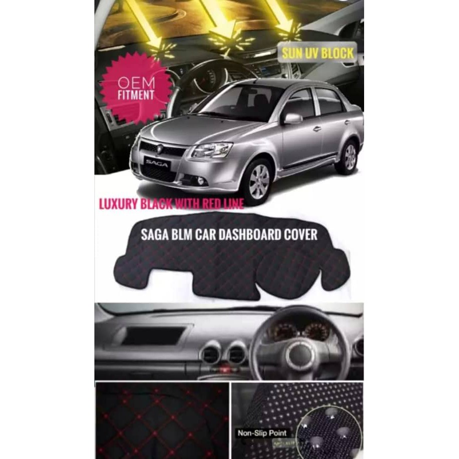 Saga Blm Dashmat PU Leather Dashboard Cover Car Non Slip Mat Anti Slip Dashboard Cover Dash Mat