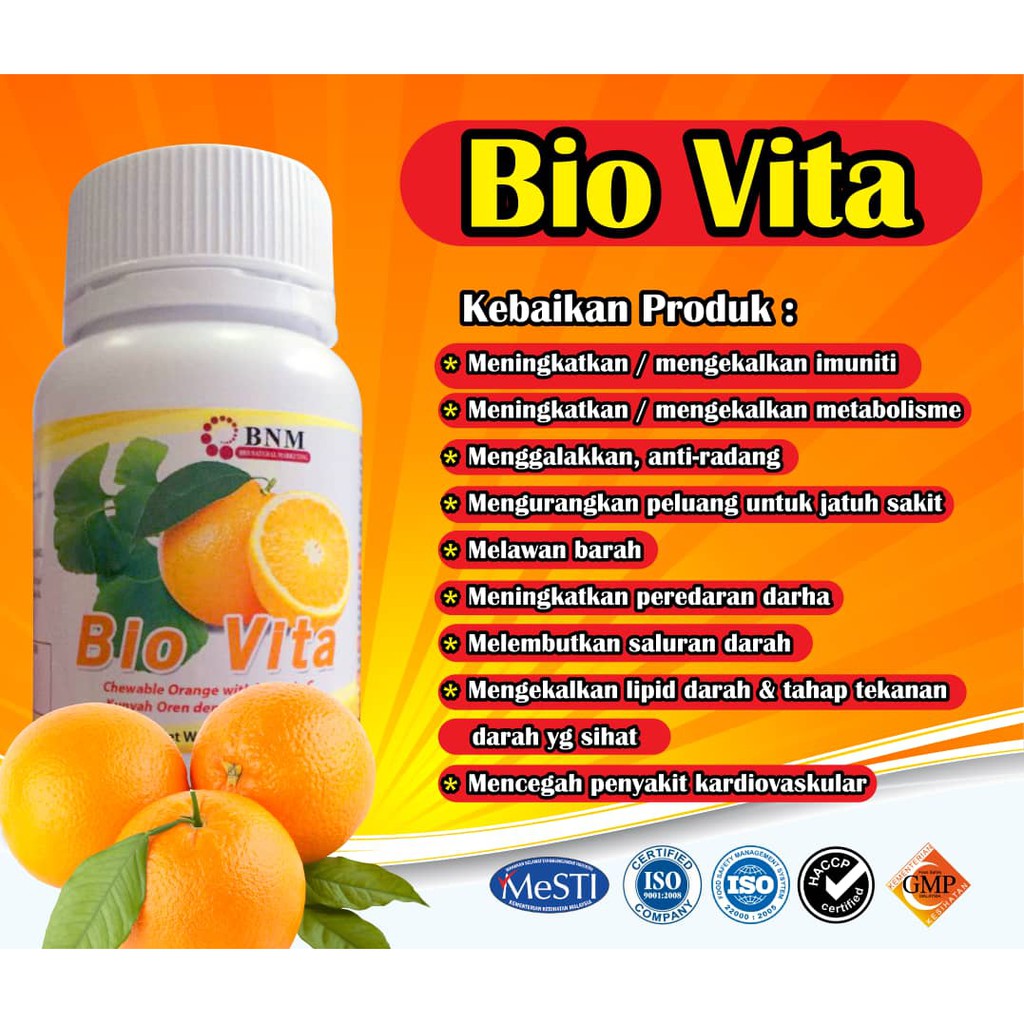 Bio Vita Vitamin C 500mg ( 60pcs TABLET ) Shopee Malaysia