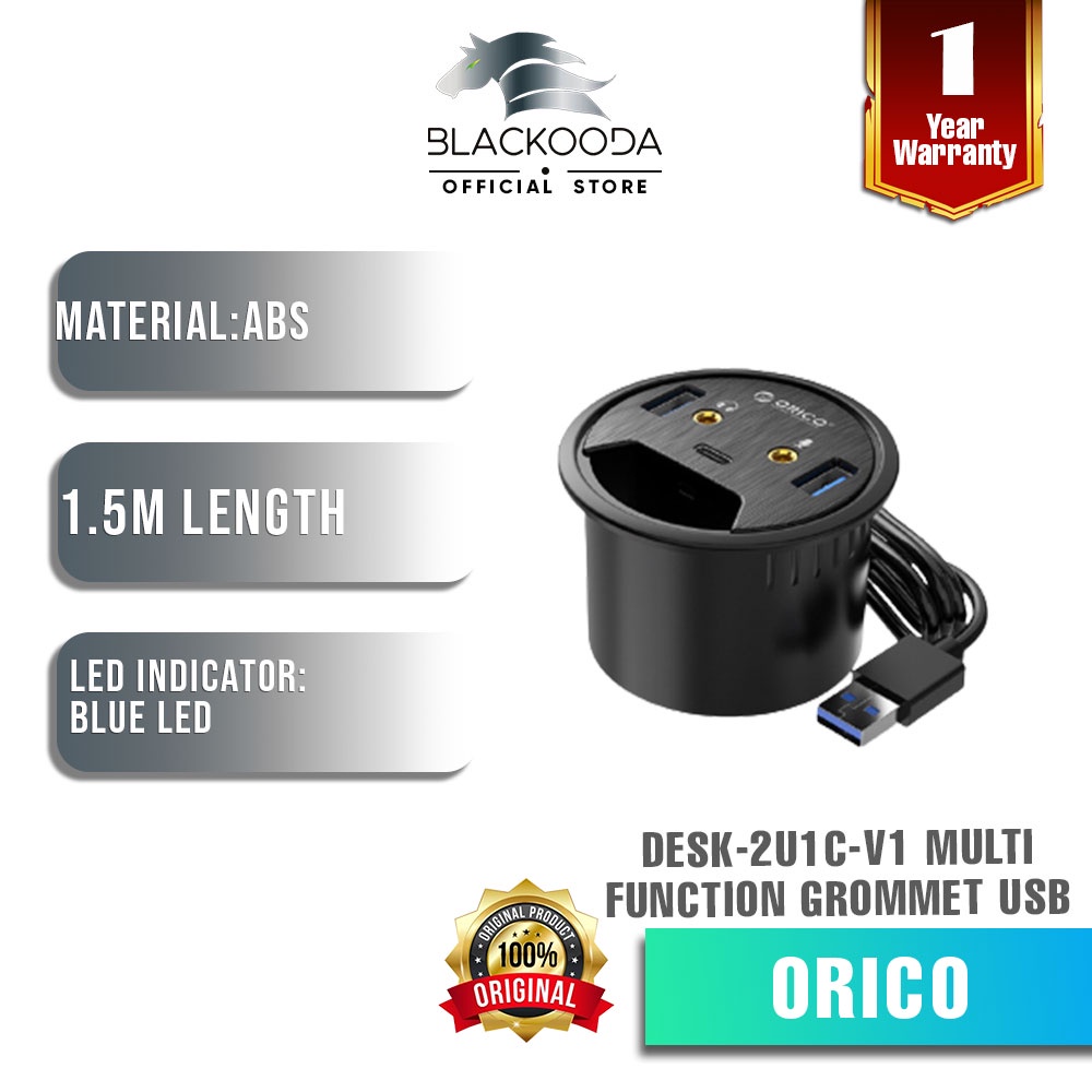 ORICO DESK2U1CV1 MULTI FUNCTION DESKTOP GROMMET USB HUB Shopee Malaysia