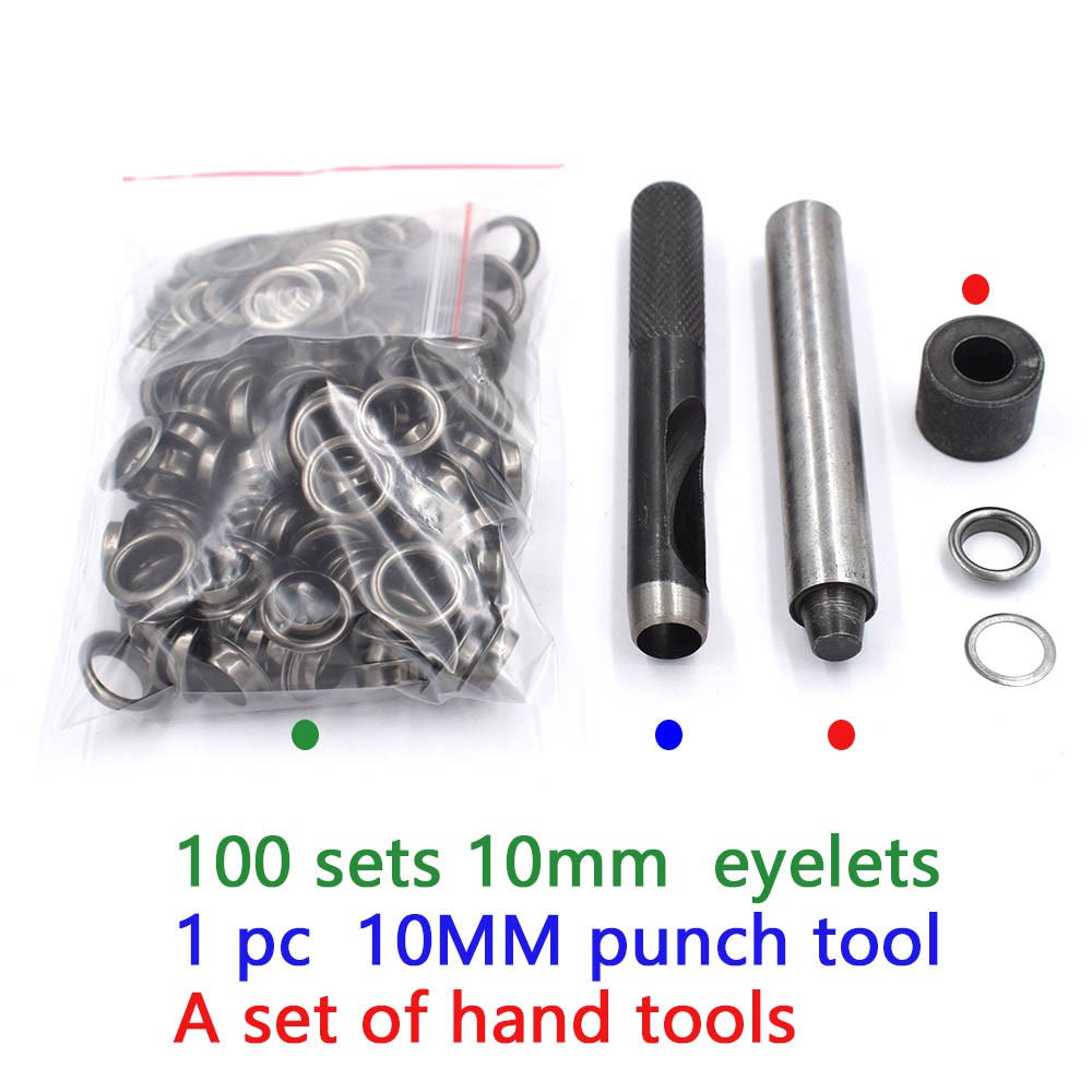 ( 100 PCS/lot+tools) 3.5mm20mm Metal Eyelets hole Accessories Eyelets