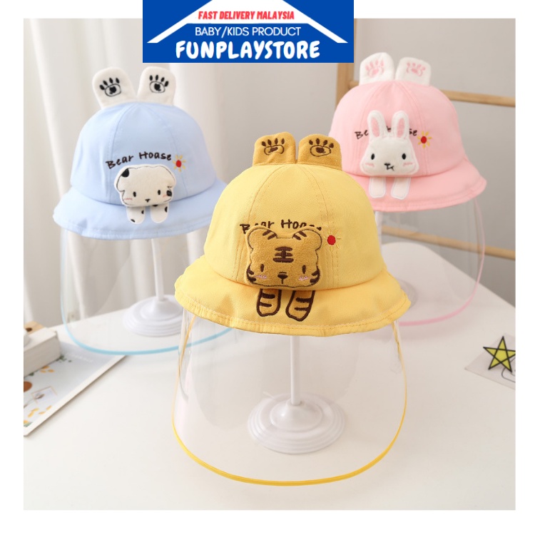 Baby Hat Cap New Design Cute Hat with Face Shield Shopee Malaysia