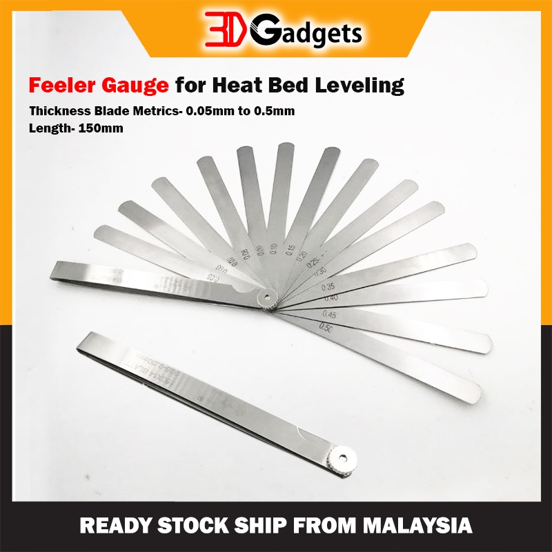 Feeler Gauge for 3D Printer Heat Bed Leveling 0.051.0mm (14 sizes) Shopee Malaysia