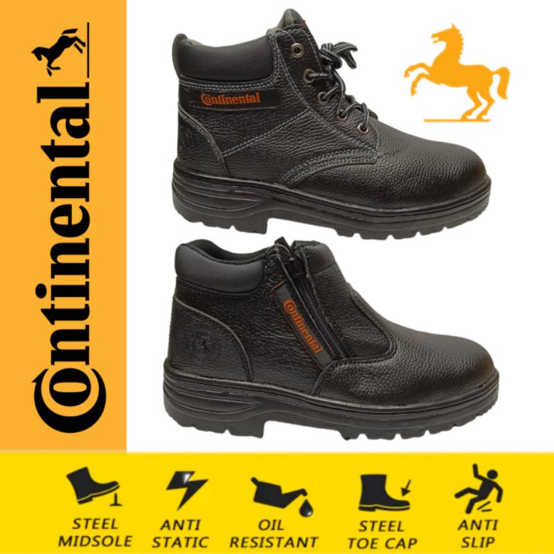 Continental Safety Boots / Quality Steel Toe Cap Safety Shoes / Men