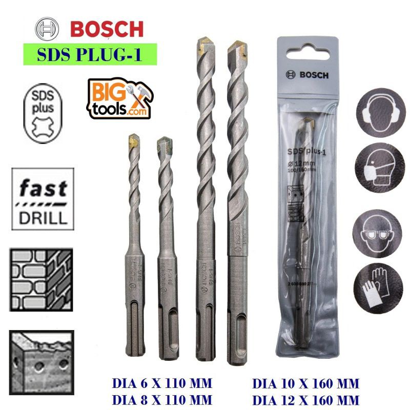 BOSCH SDS DRILL BIT/ MATA TEBUK LUBANG UNTUK DINDING WALL DRILLING