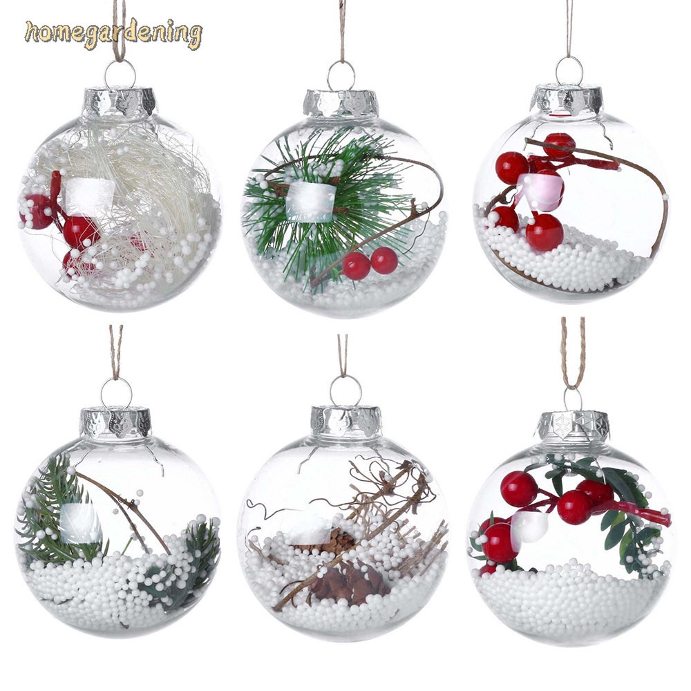 Christmas Tree Ornaments Transparente Balls Pendant Hanging Home