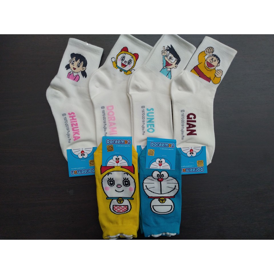 Doraemon and Friend Character Iconic Socks Unisex Adult Mid Cut