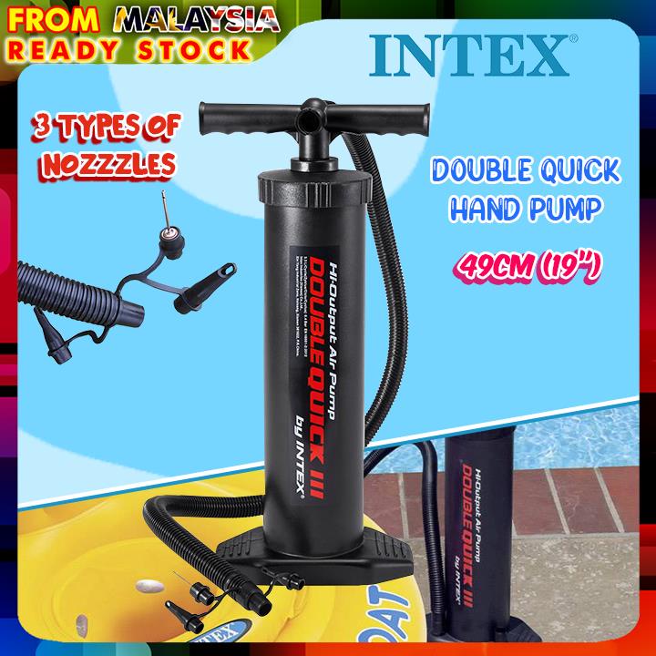 INTEX 68615 Double Quick Hand Pump Manual Hand Air Pump Inflate