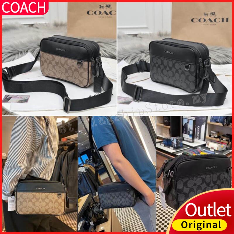 Men Sling Bag Cross Body Bags Double Zipper Compartment Shoulder