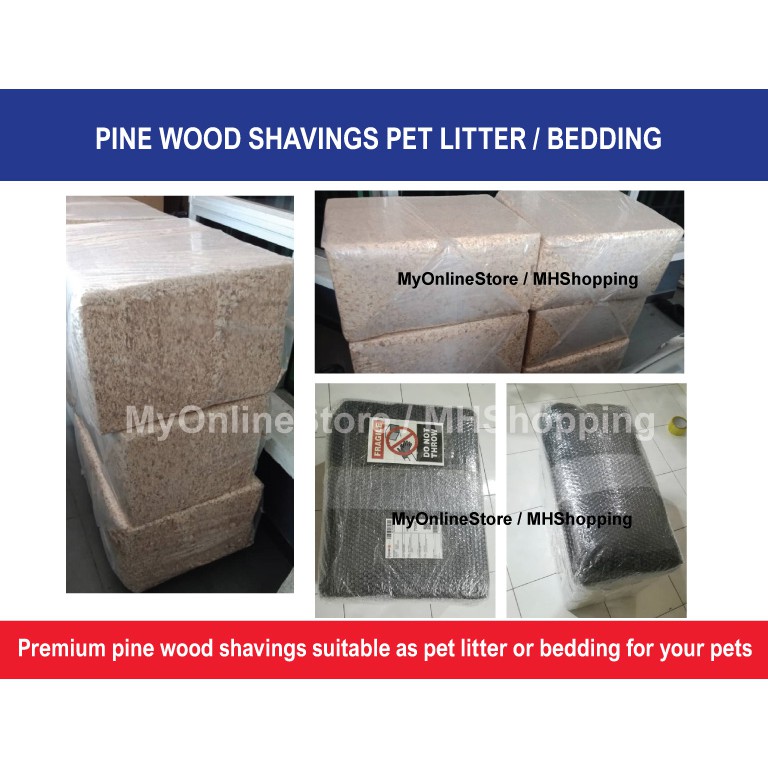 Clear Stock (SELF PICK UP KAJANG) 20kg Pine Wood Shavings Pet Litter
