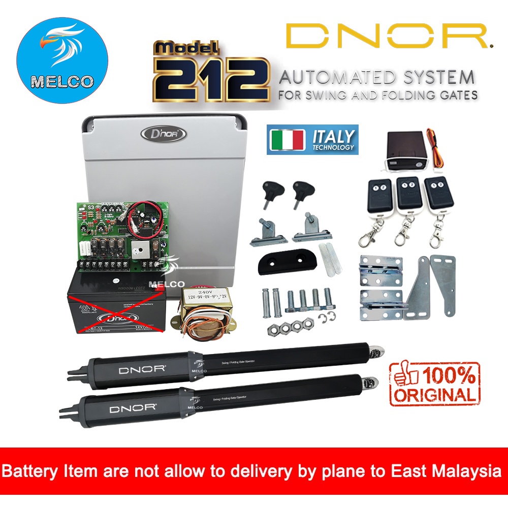 Original remote DNOR 212 SWING AND FOLDING ARM AUTO GATE SYSTEM HEAVY