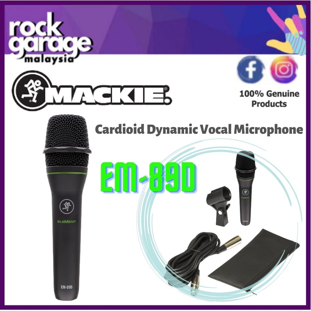 Mackie EM89D Cardioid Dynamic Vocal Microphone (EM89D/EM 89D) Shopee