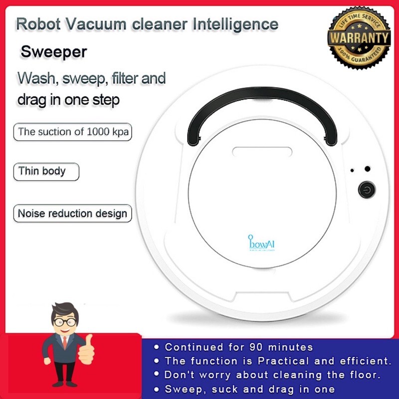 READY STOCK Robot BowAI 1800PA Smart Sweeper Full Function With