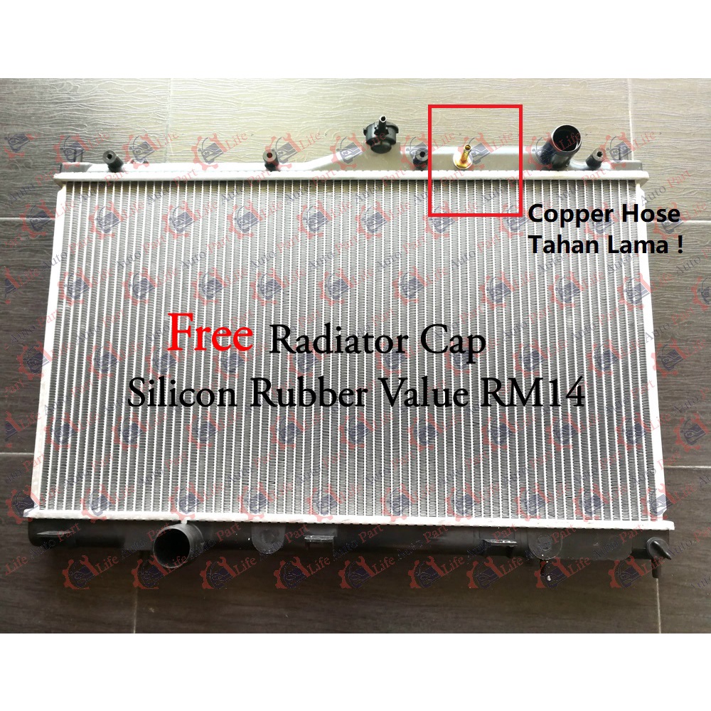 Proton Exora Turbo Bold Radiator 2 Row 26mm AT/MT Free Cap Shopee