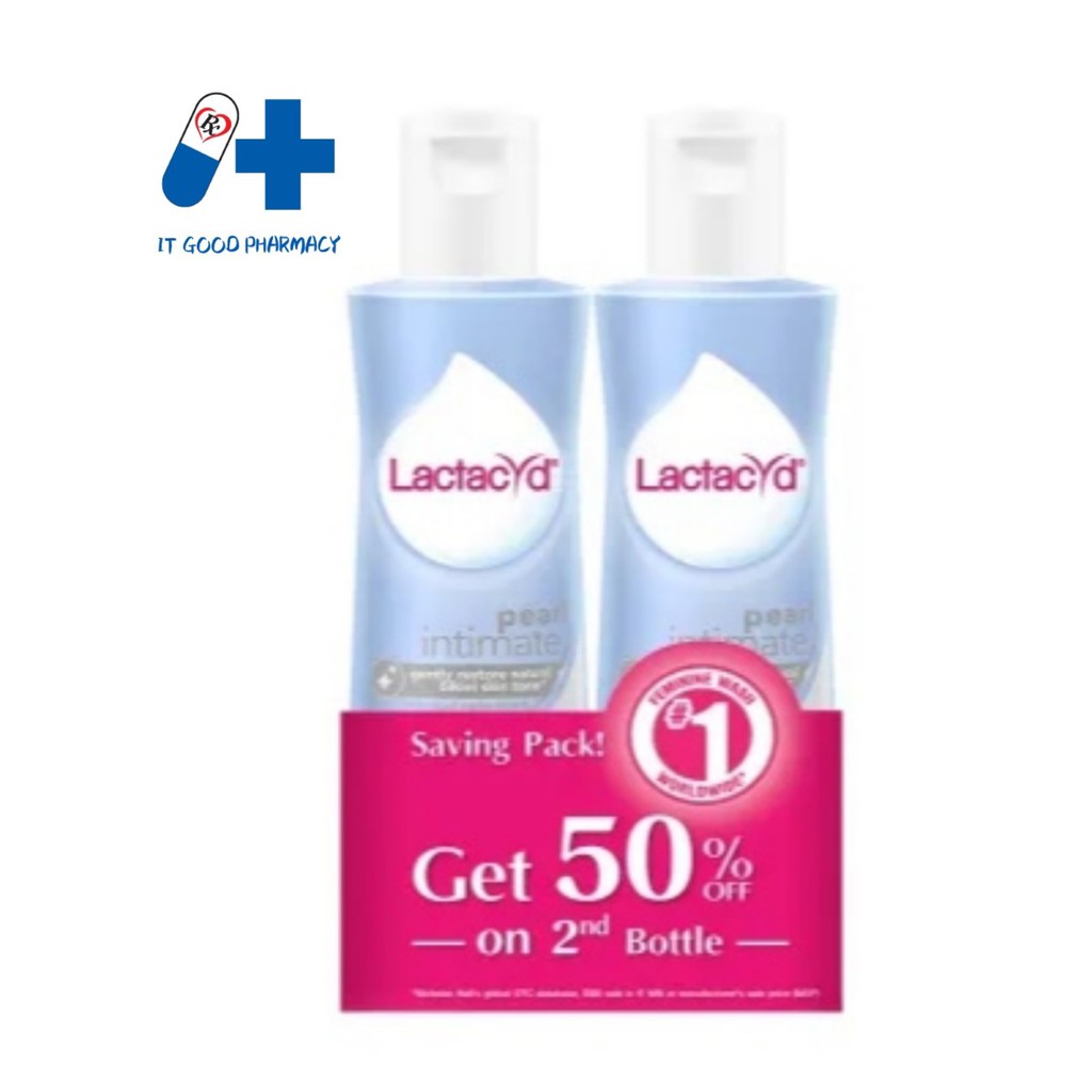 Lactacyd Feminine Wash Pearl Intimate 2x250ml (Expired 09/2023
