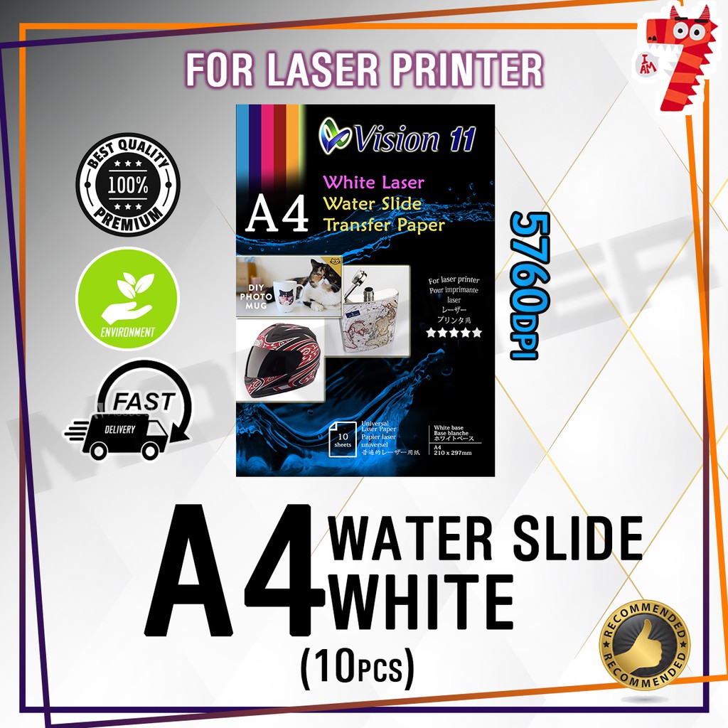 Vision Laser White Based Water Transfer Paper For Laser Printer