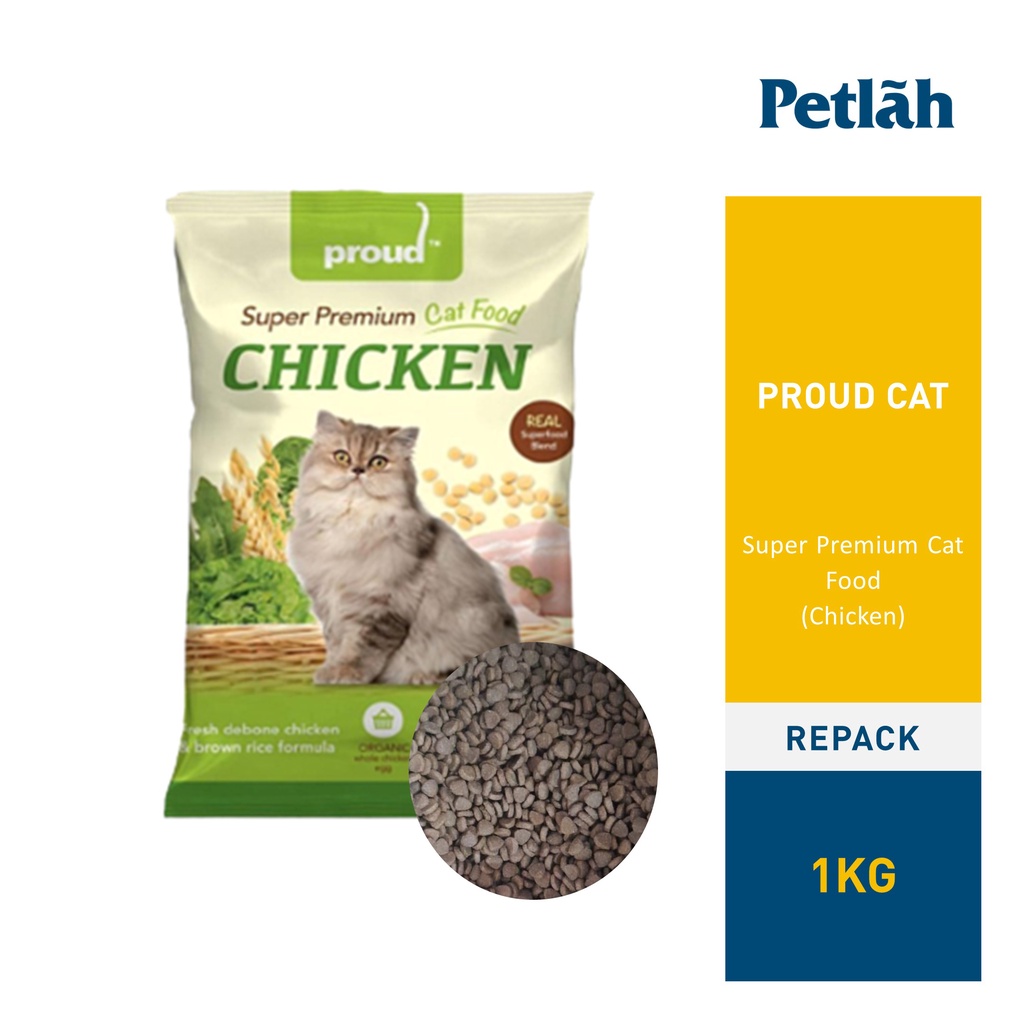 Proud Cat Super Premium Cat Food Chicken 1kg (Repack) Shopee Malaysia