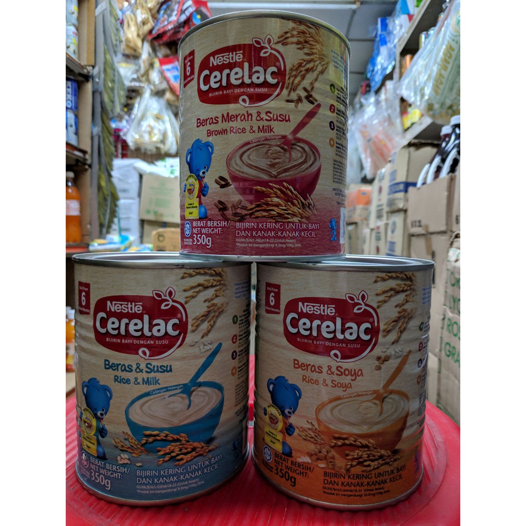 Nestle Cerelac 350g (Rice and Milk/Rice and Soya/Brown Rice and Milk) Shopee Malaysia