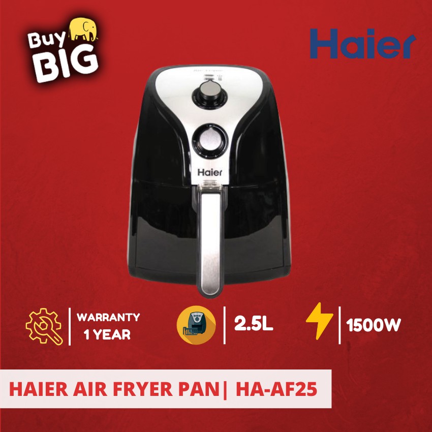 Haier HAAF25 Air Fryer 2.5L 7 Preset Menu & 1500W Power (HAAF25
