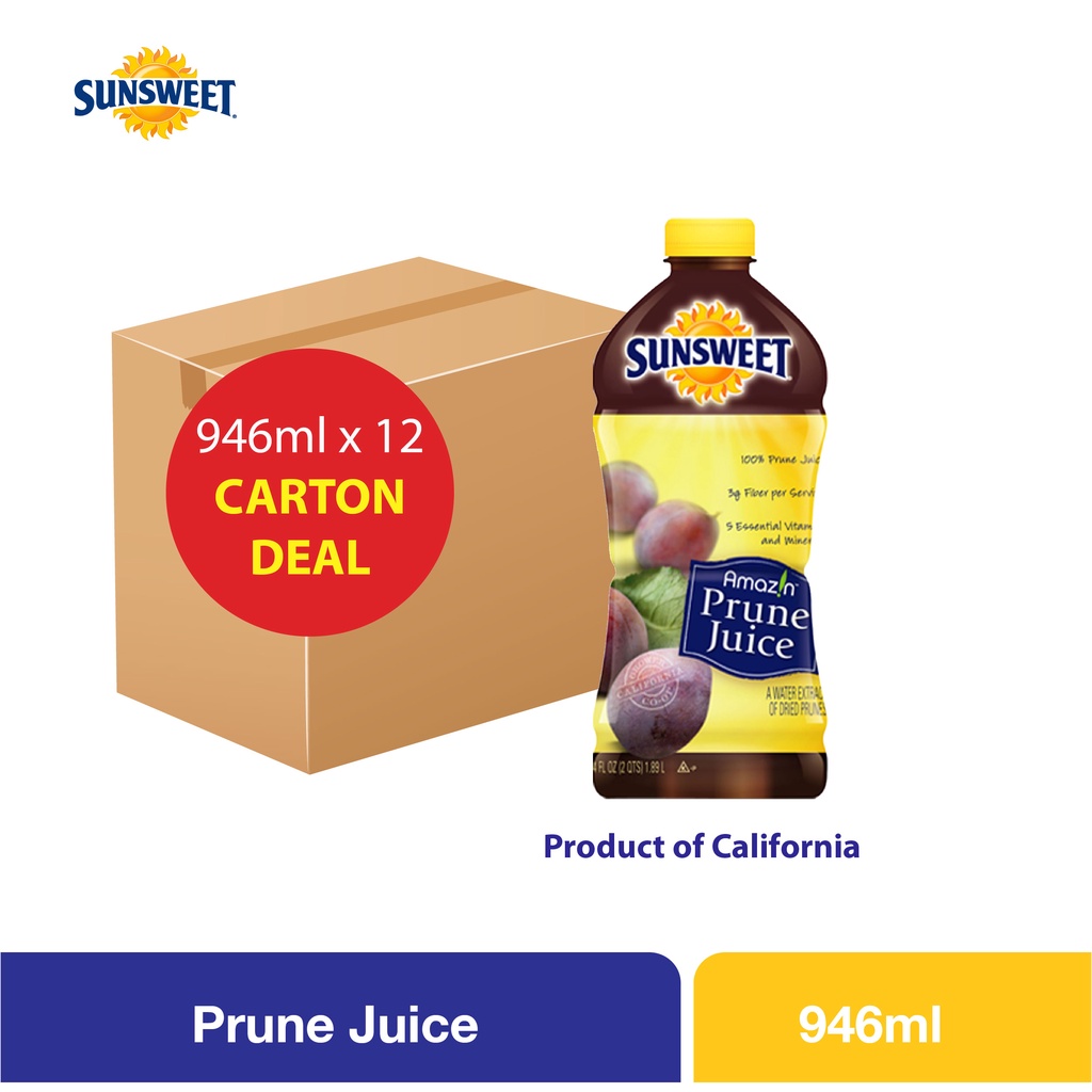 [Carton Deal] Sunsweet Prune Juice (946ml x 12 Bottles) Shopee Malaysia