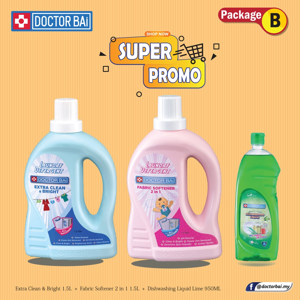 [SUPER PROMO] DOCTOR BAi Laundry Detergent 1.5L [ x 2] + "Mom Series