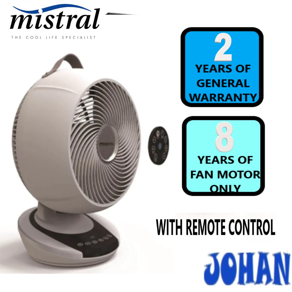 Mistral MACD1001 10" DC Motor Table Fan Air Circulatory (Mairone