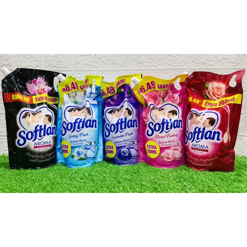 SOFTLAN ANTI WRINKLES FABRIC SOFTENER REFILL PACK 800ml/1.5L/1.6L