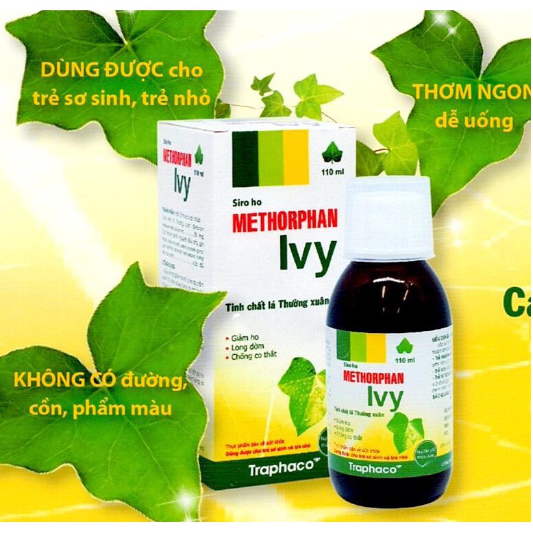 Methorphan Ivy cough syrup Clean the upper respiratory tract, reduce