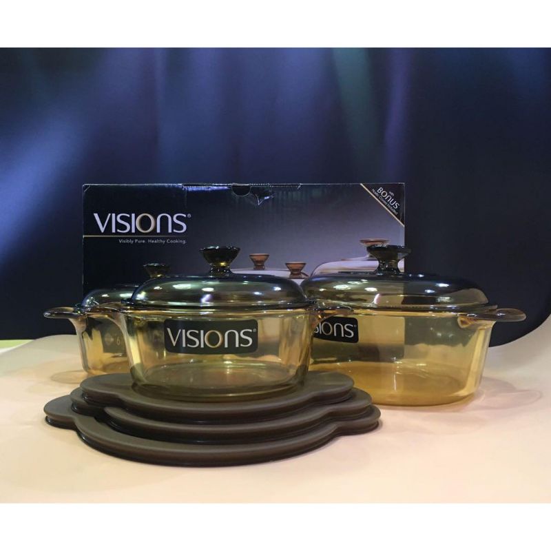 [vs336] PERIUK VISION Vision Cookware Vision Pot Vision Cookware Cover Periuk Kaca Boleh Masak